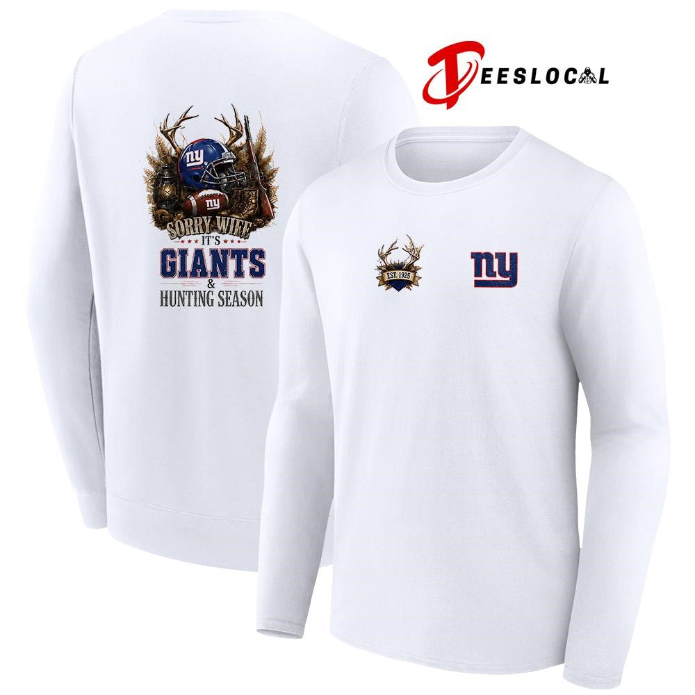 New York Giants sorry wife it’s hunting season deer shirt