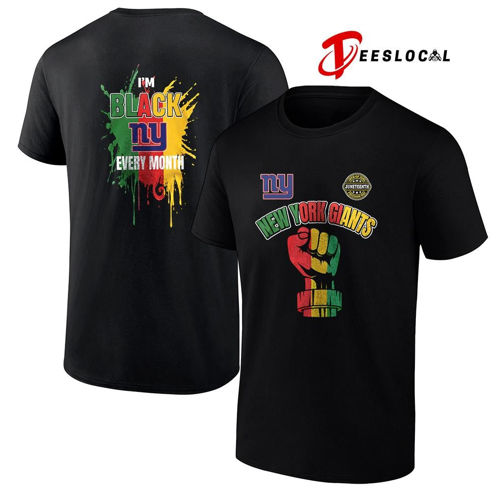 New York Giants x Juneteeth freedom I’m black every month icon shirt
