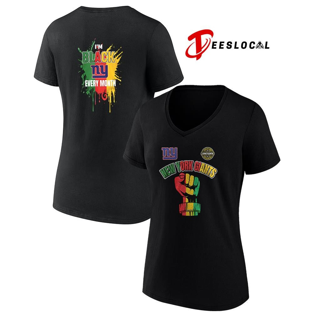 New York Giants x Juneteeth freedom I’m black every month icon shirt