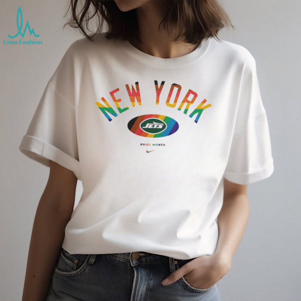 New York Jets Pride Month Rainbow logo shirt