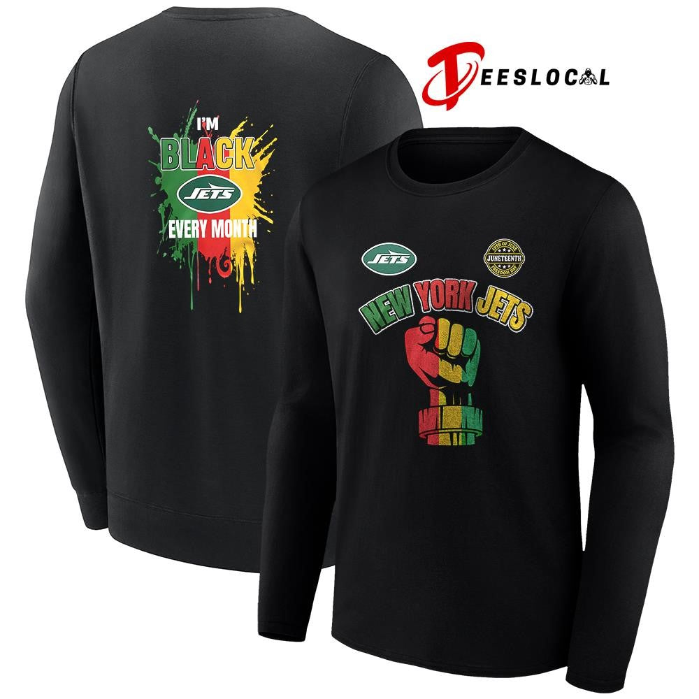 New York Jets x Juneteeth freedom I’m black every month icon shirt