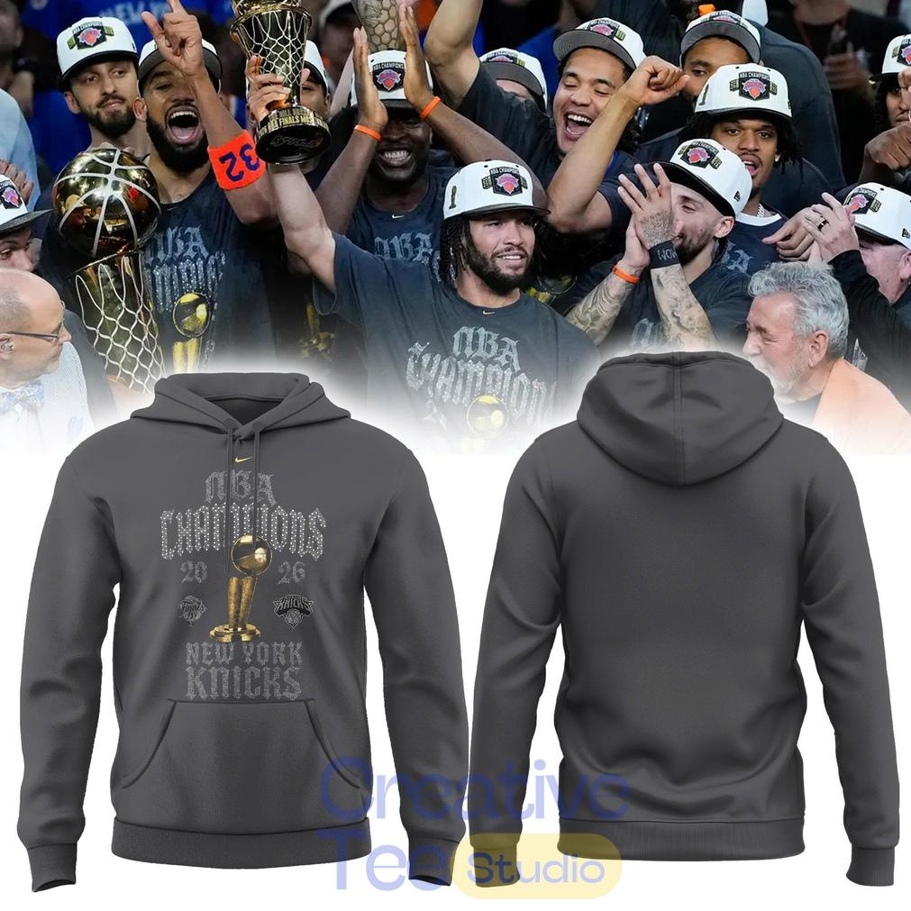 New York Knick 2026 NBA Champions “New York Forever” Grey Hoodie