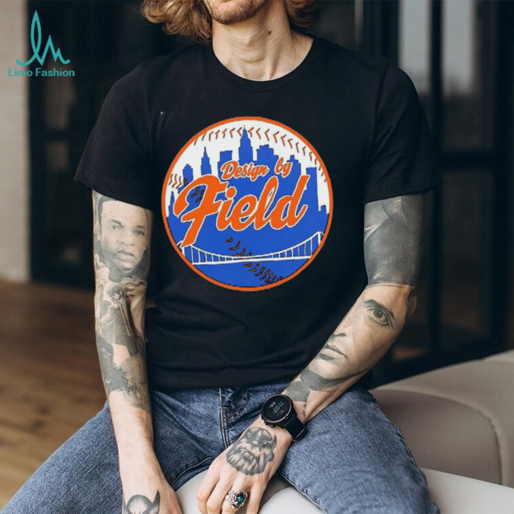New York Mets design by field baseball logo shirt