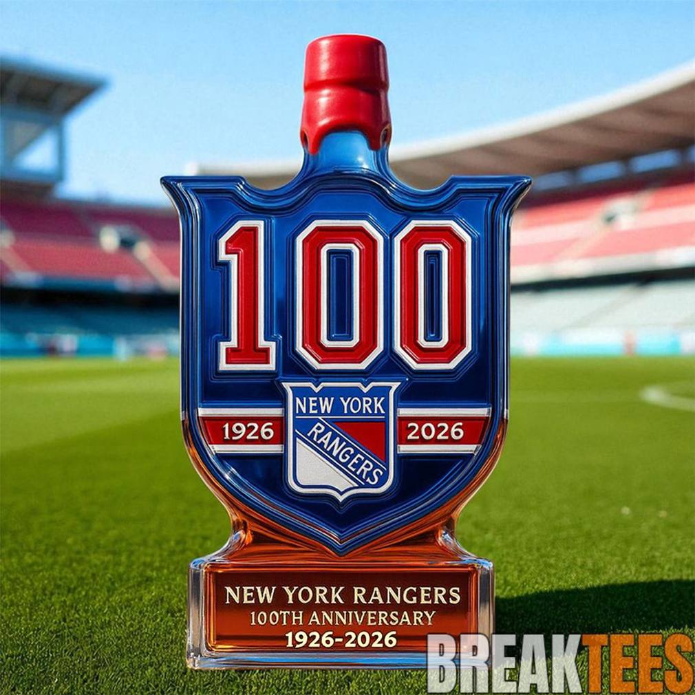 New York Rangers 100th Anniversary Limited Edition Whiskey Bottle