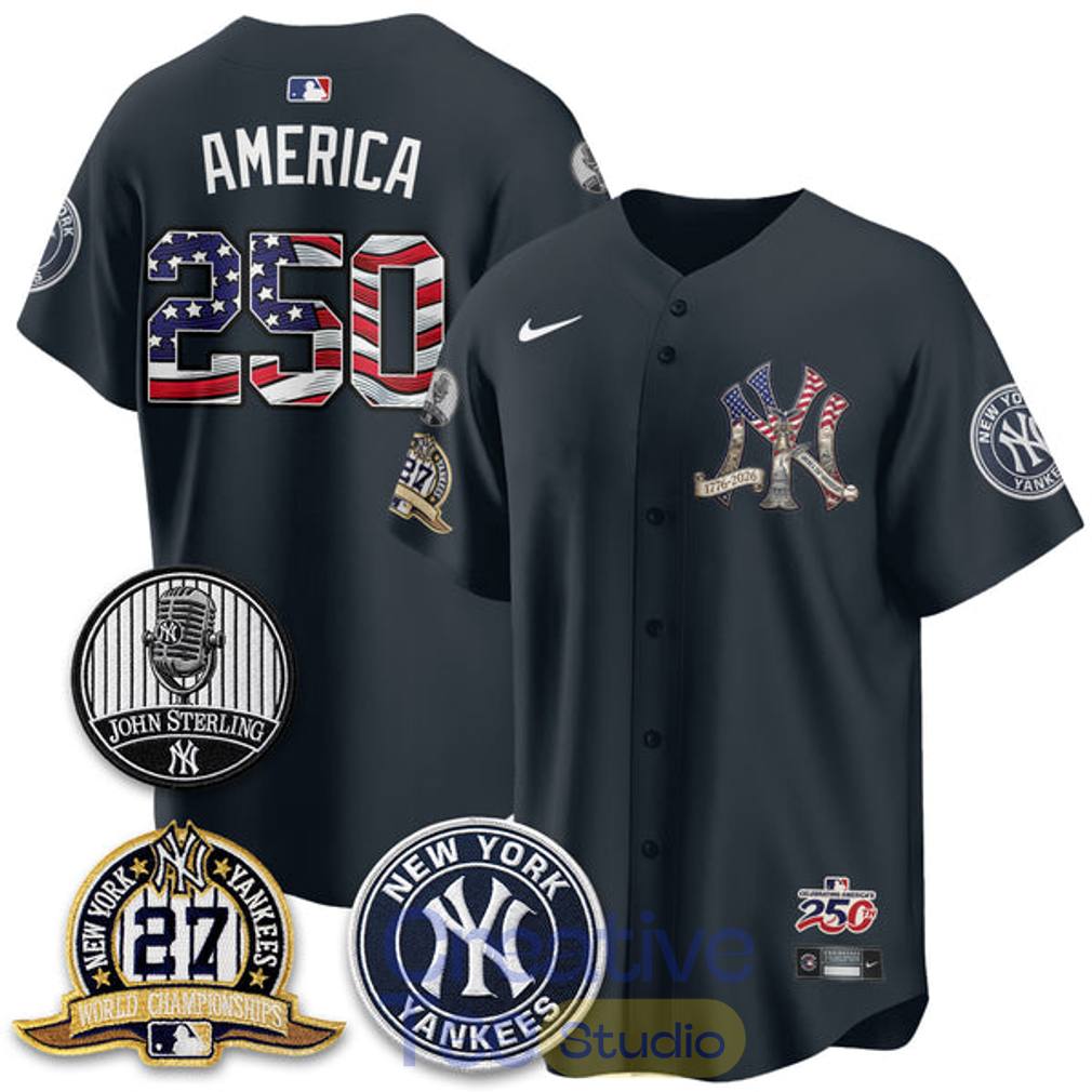 New York Yankees Independence Day 250 Years USA Special Baseball Jersey