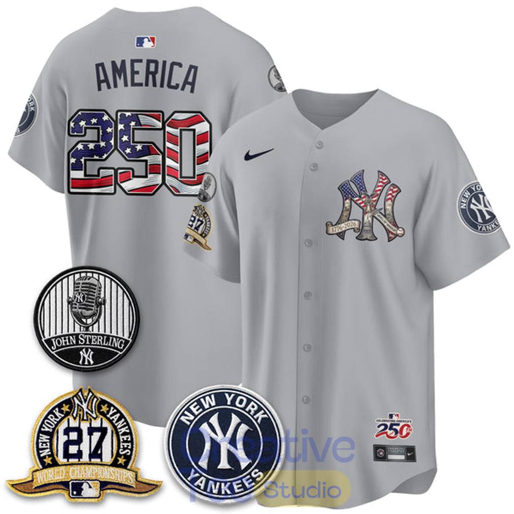 New York Yankees Independence Day 250 Years USA Special Baseball Jersey
