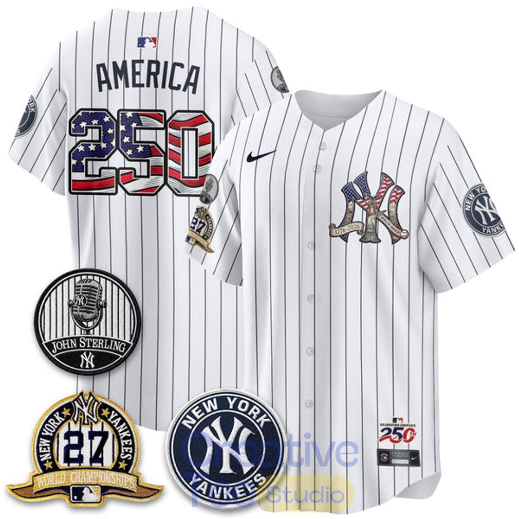 New York Yankees Independence Day 250 Years USA Special Baseball Jersey