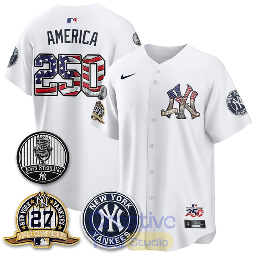 New York Yankees Independence Day 250 Years USA Special Baseball Jersey