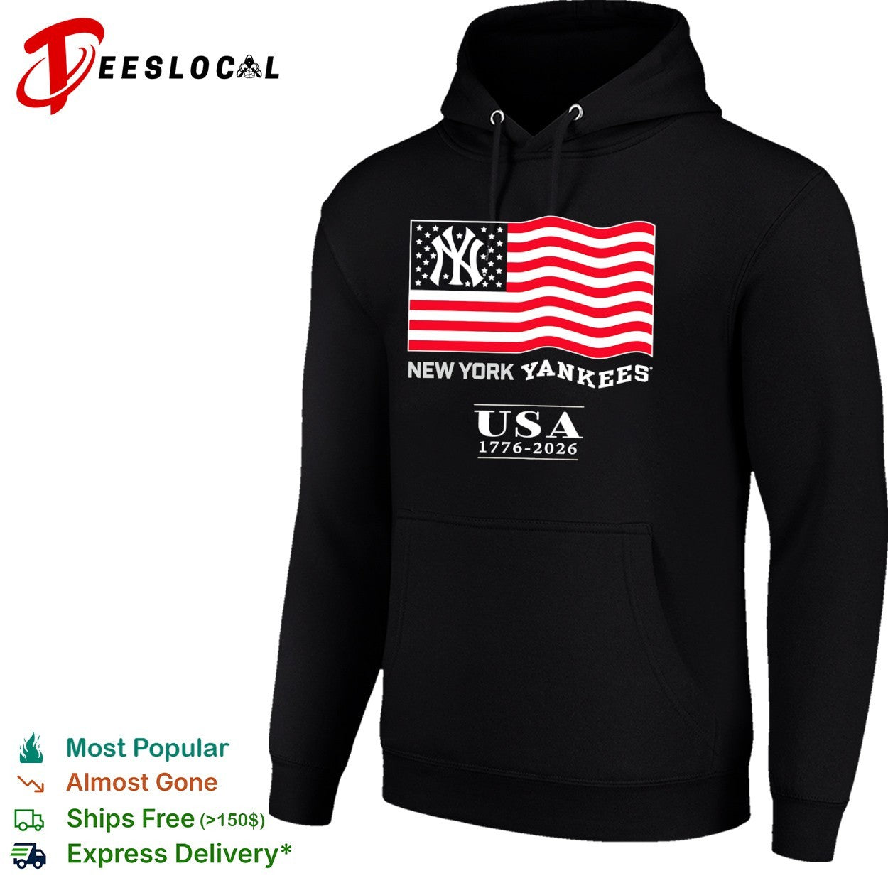 New York Yankees USA 1776 2026 American Flag Patriotic Celebration shirt