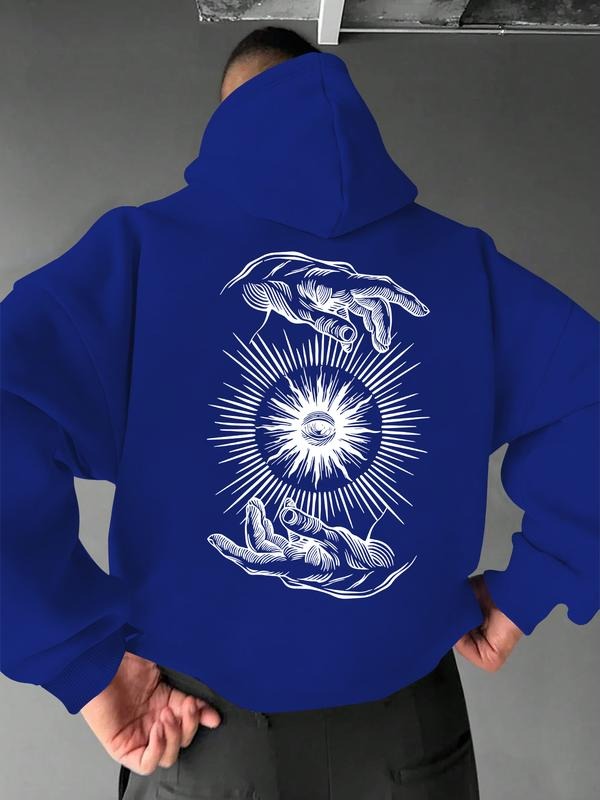 New monogram printed hooded sweatshirt, spring, autumn and winter trendy brand comfort hoodie sweatshirt loose men's...
