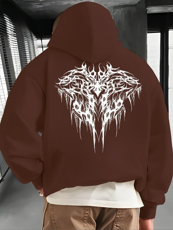 New monogram printed hooded sweatshirt, spring, autumn and winter trendy brand comfort hoodie sweatshirt loose men's...