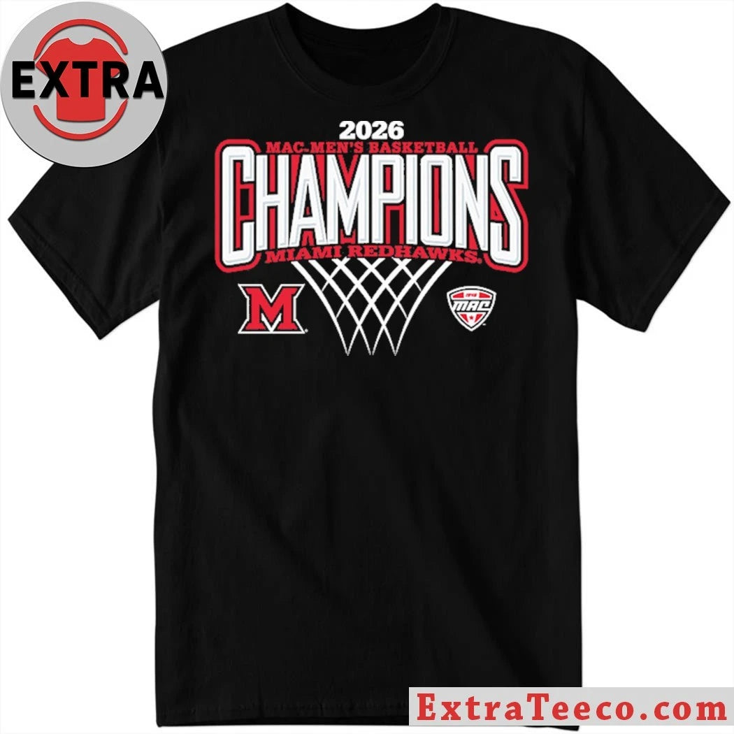 Nice 2026 Mac Men’s Basketball Champions Miami Redhawks Logo Shirt