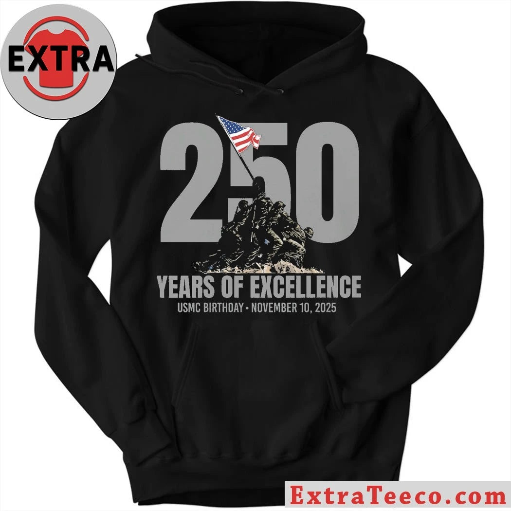 Nice 250th USMC Birthday Iwo Jima Years Of Excellence Usmc Birthday November 10 2025 T-Shirt