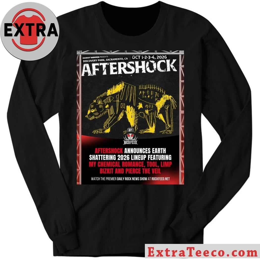 Nice Aftershock 2026 Festival Full Lineup At Discovery Park In Sacramento California On October 1 2 3 4 2026 Shirt