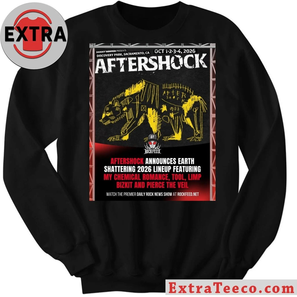 Nice Aftershock 2026 Festival Full Lineup At Discovery Park In Sacramento California On October 1 2 3 4 2026 Shirt