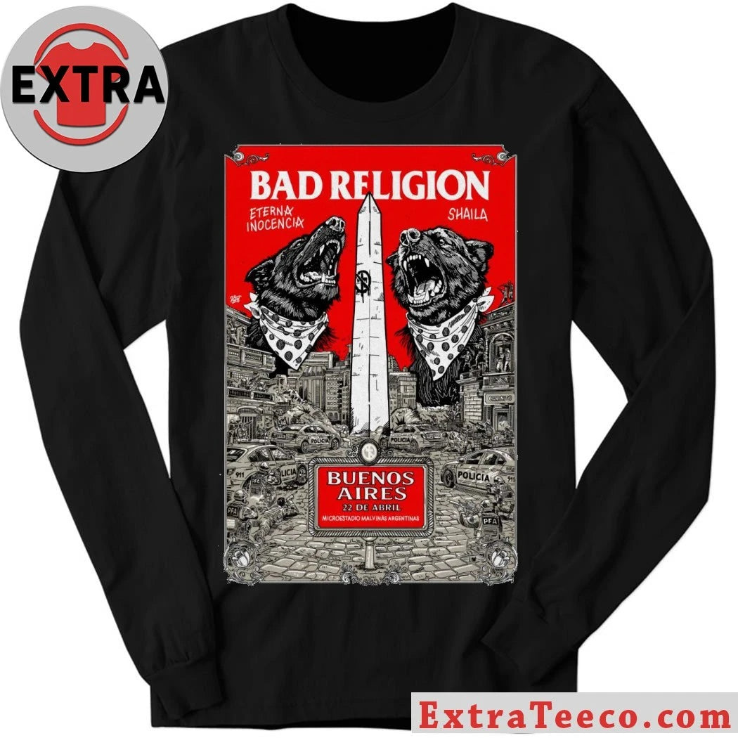 Nice Bad Religion 4-22-2026 Buenos Aires Argentina Poster T-Shirt