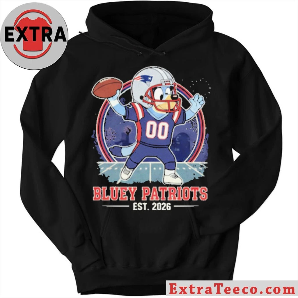 Nice Bluey Patriots EST 2026 Logo T-Shirt