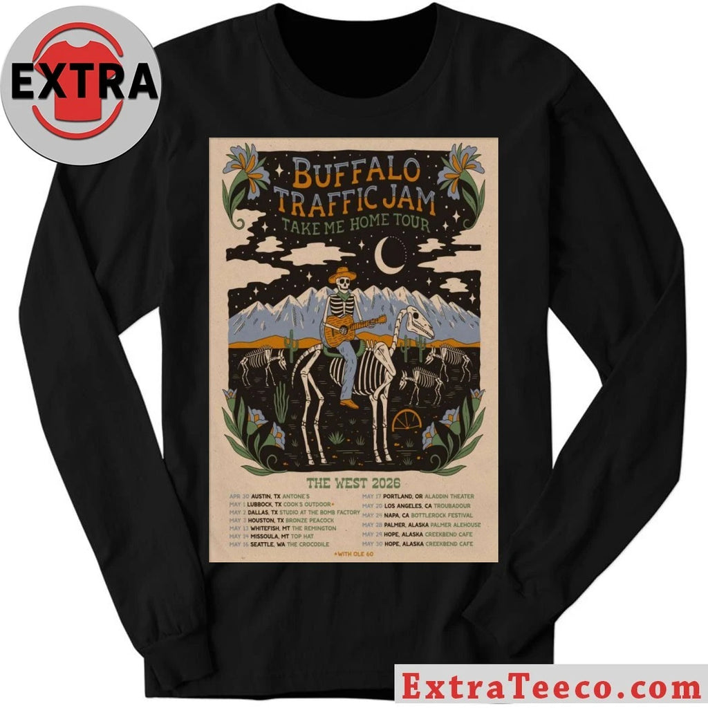 Nice Buffalo Traffic Jam The West Tour 2026 Poster Shirt