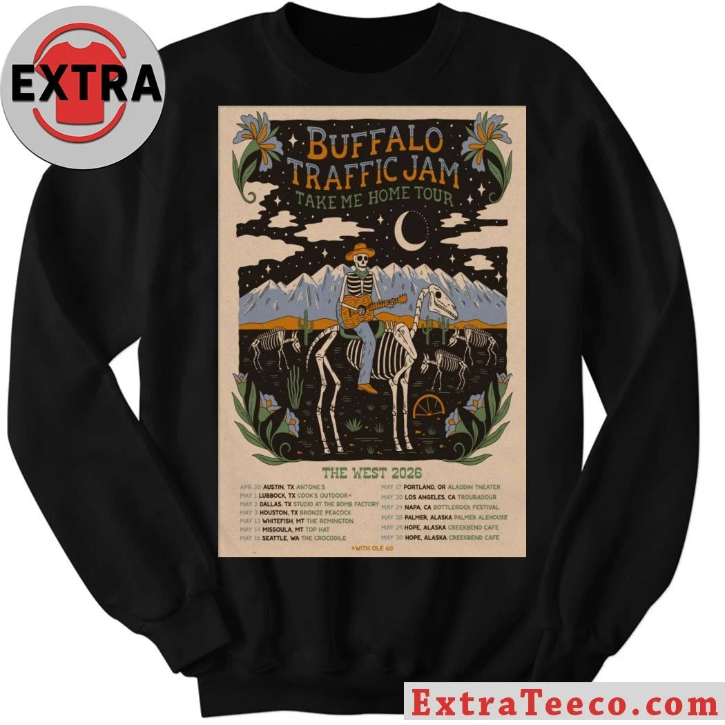 Nice Buffalo Traffic Jam The West Tour 2026 Poster Shirt