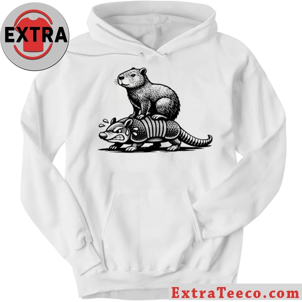 Nice Capybara Riding Armadillo T-Shirt