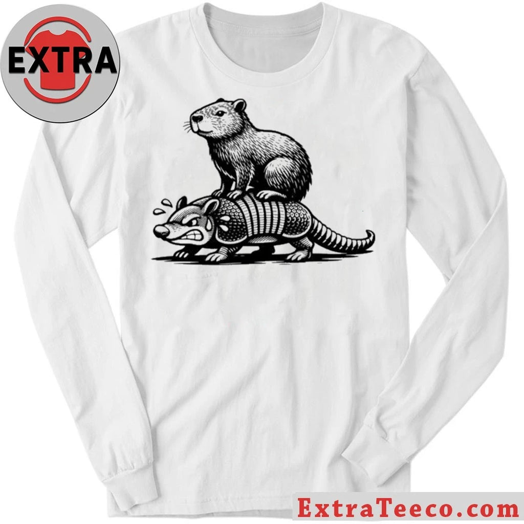 Nice Capybara Riding Armadillo T-Shirt