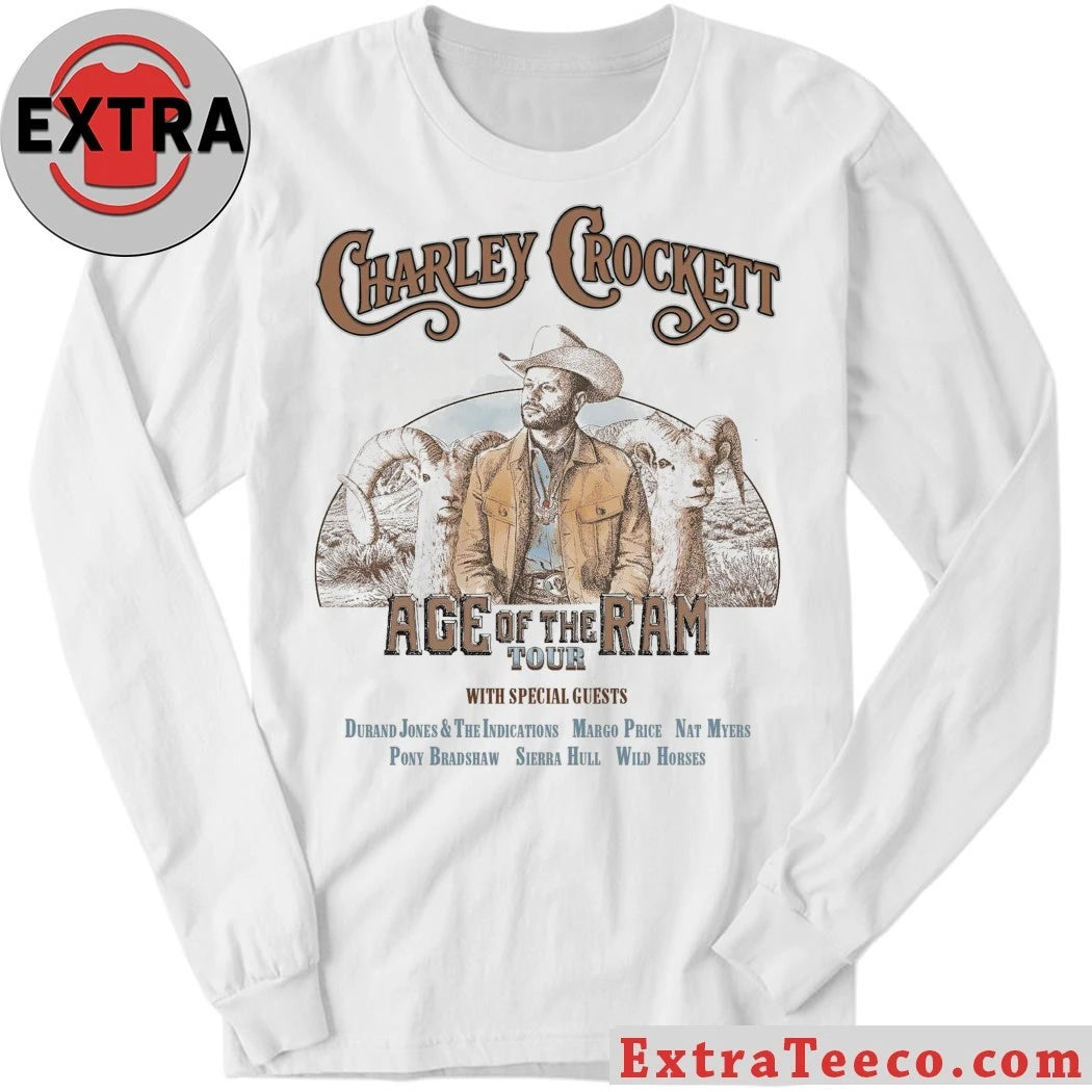 Nice Charley Crockett Age Of The Ram Tour 2026 Schedule Tour T-Shirt