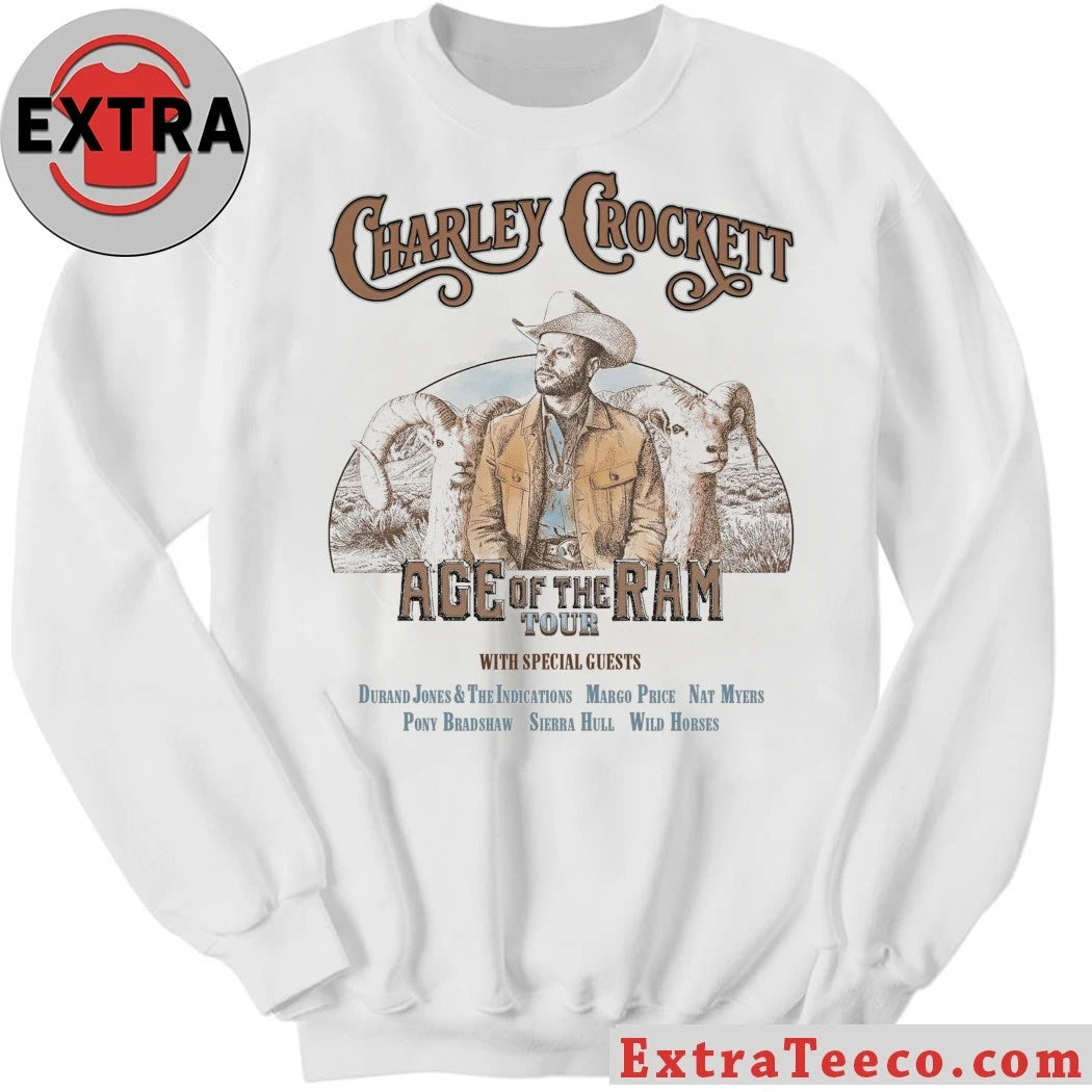 Nice Charley Crockett Age Of The Ram Tour 2026 Schedule Tour T-Shirt