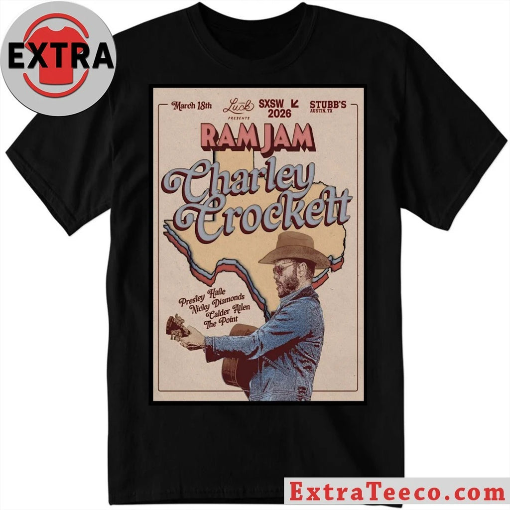 Nice Charley Crockett Stubb’s In Austin TX 3 18 2026 Poster Shirt