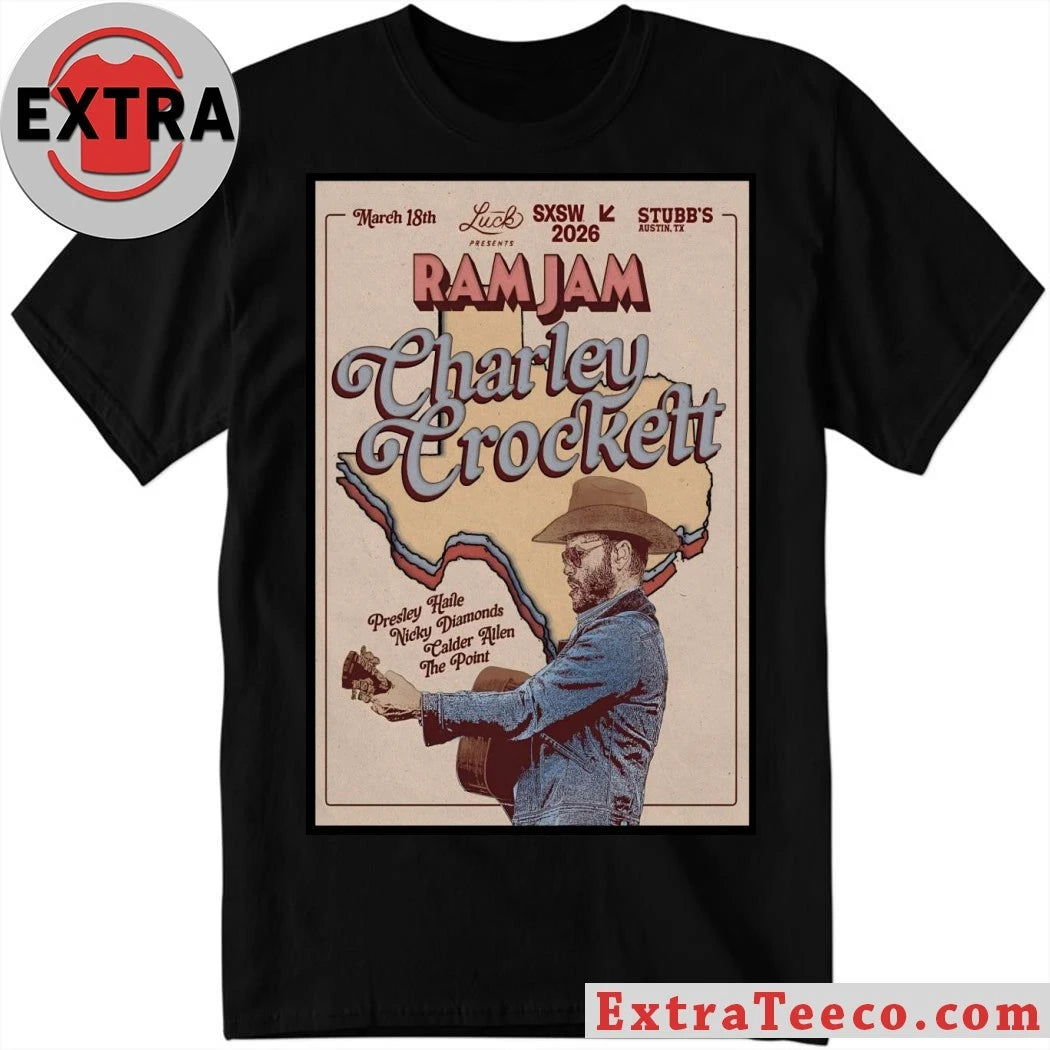 Nice Charley Crockett Stubb’s In Austin TX 3 18 2026 Poster Shirt