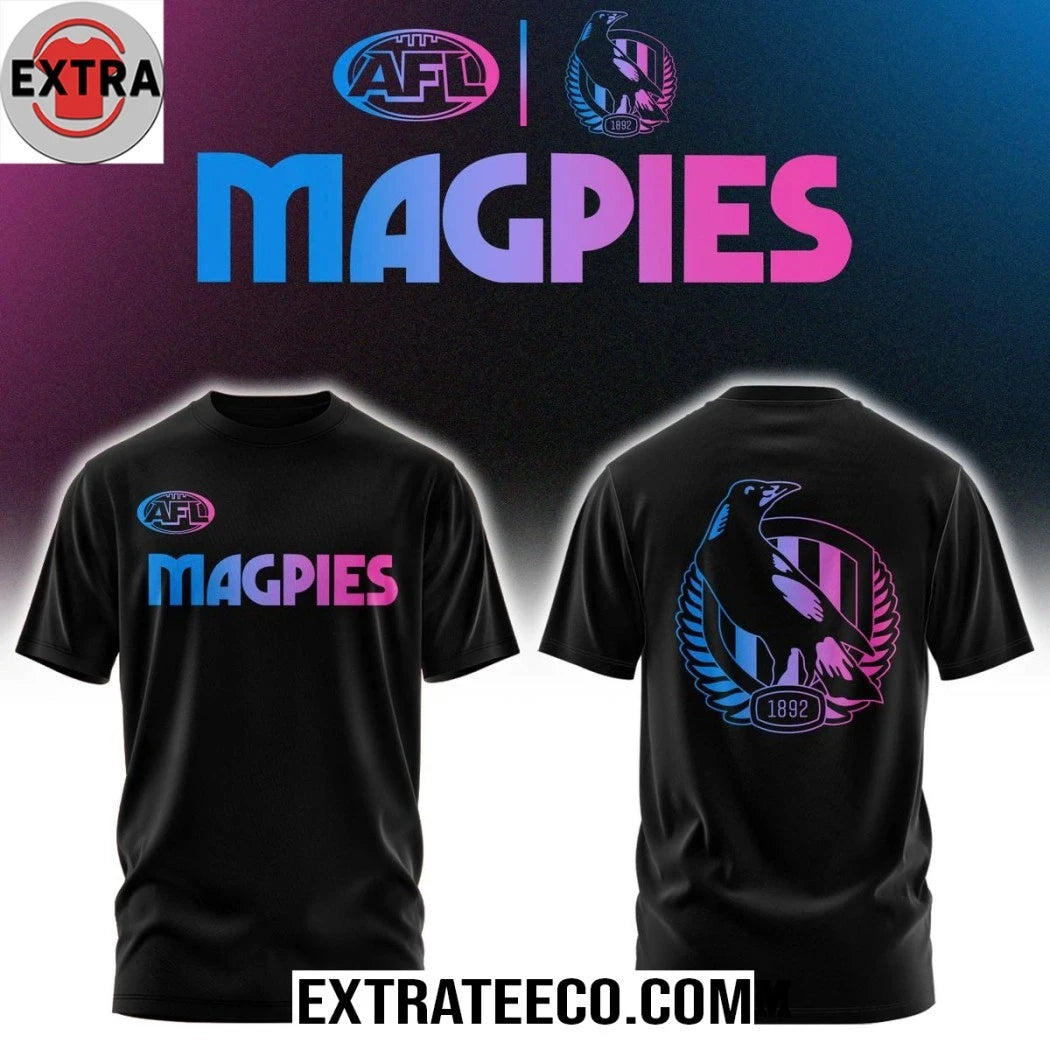 Nice Collingwood Magpies Cyberpunk Vibe 2026 Night Hoodie T-Shirt