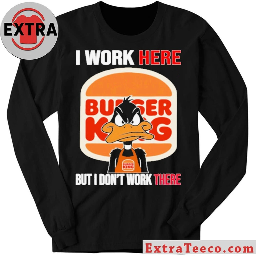 Nice Daffy Duck Burger King Uniform Humor Work Parody Shirt