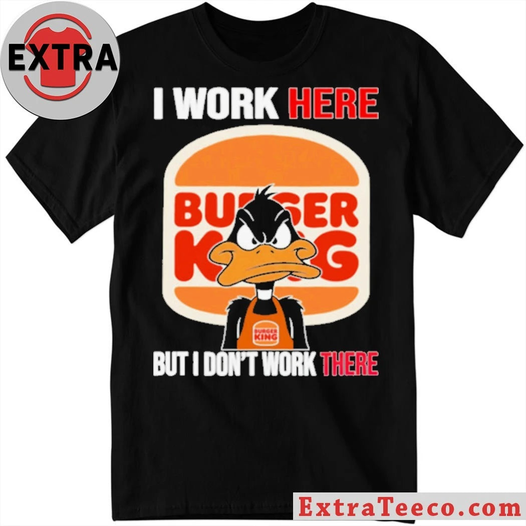 Nice Daffy Duck Burger King Uniform Humor Work Parody Shirt