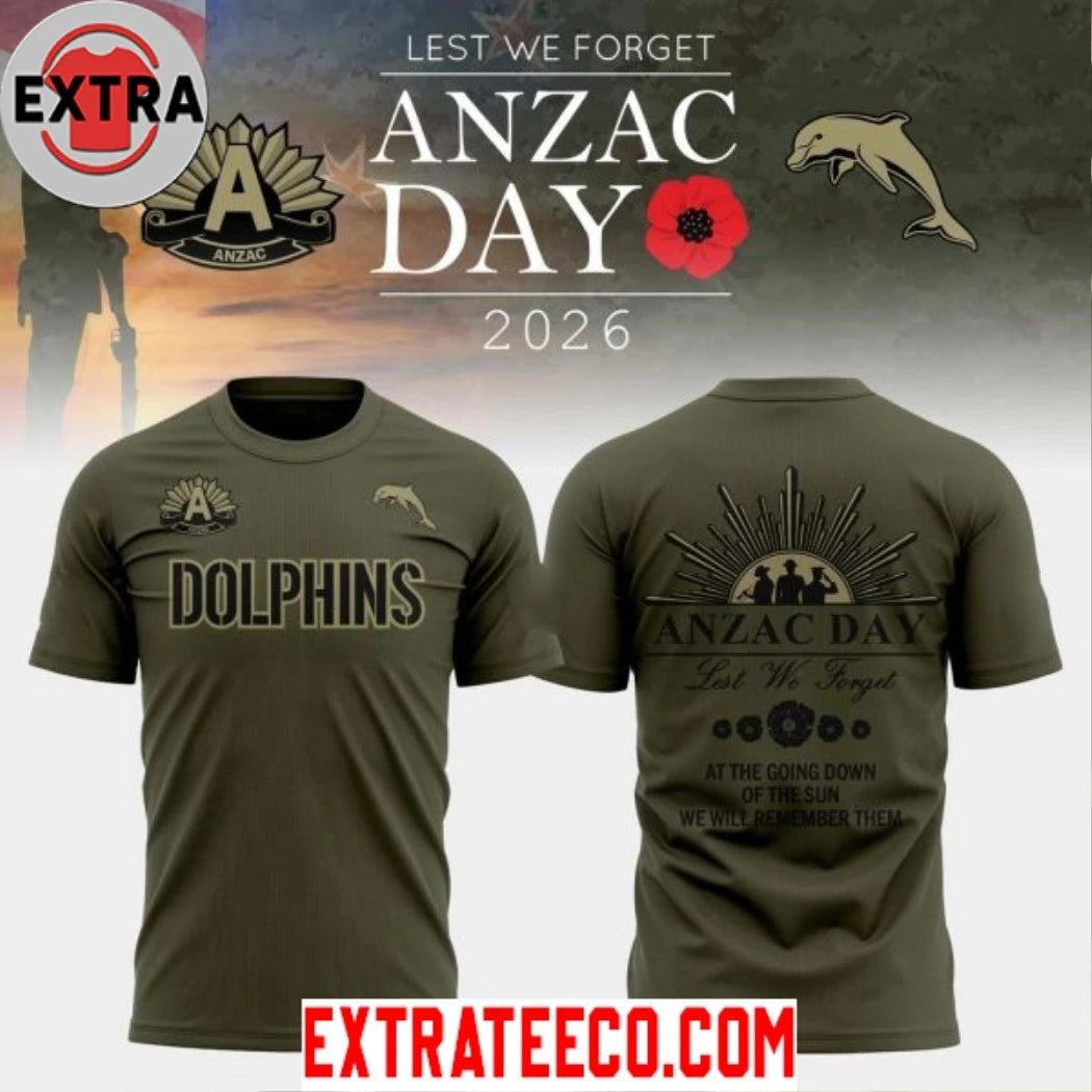 Nice Dolphins Anzac Day 2026 Logo Two Sided Shirt