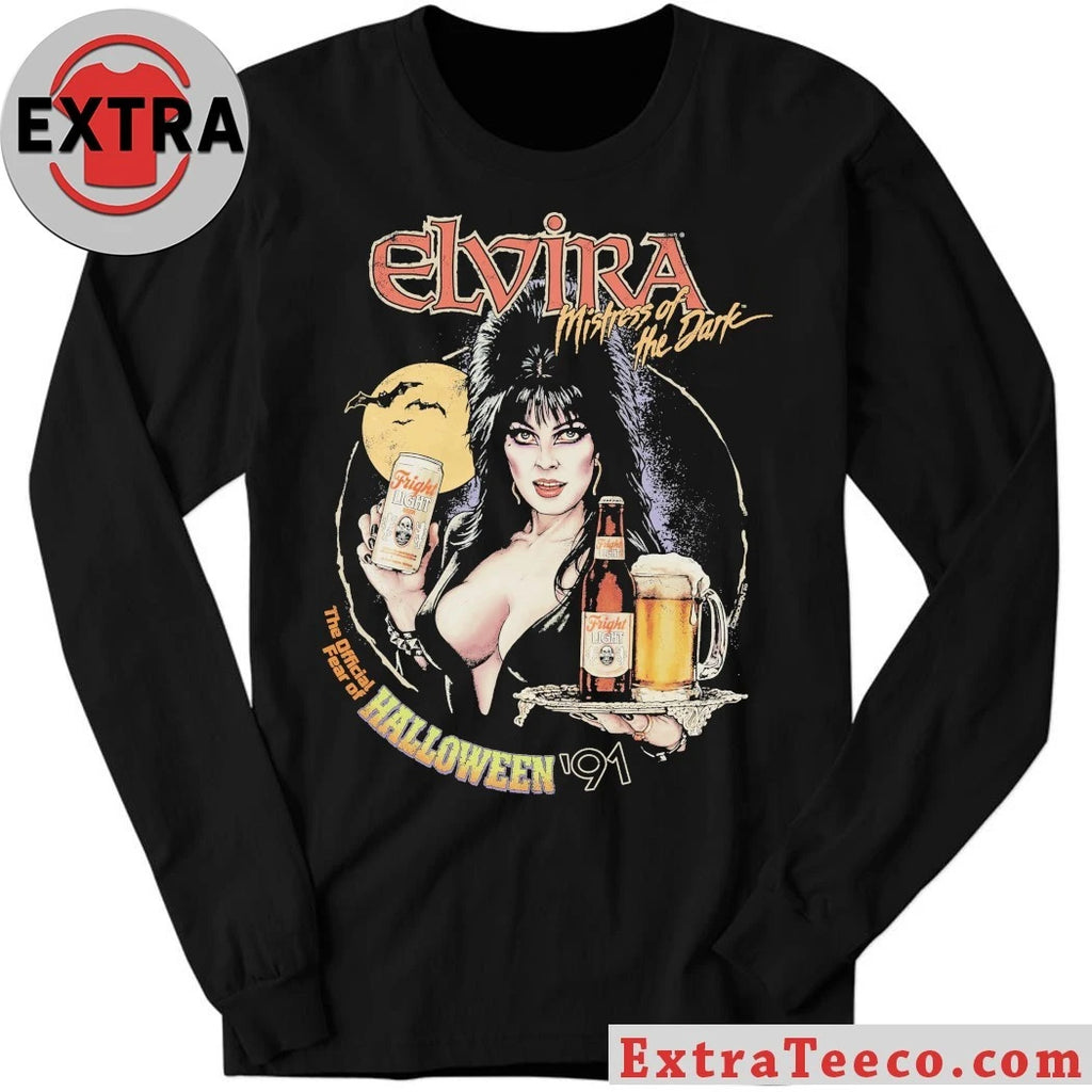 Nice Elvira Fright Light The Official Fear Of Halloween Shirt