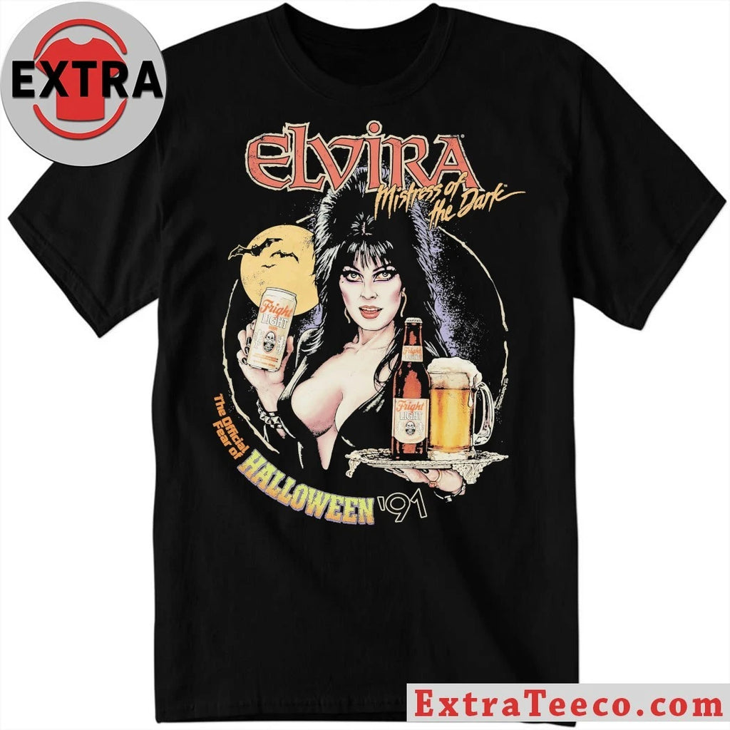Nice Elvira Fright Light The Official Fear Of Halloween Shirt