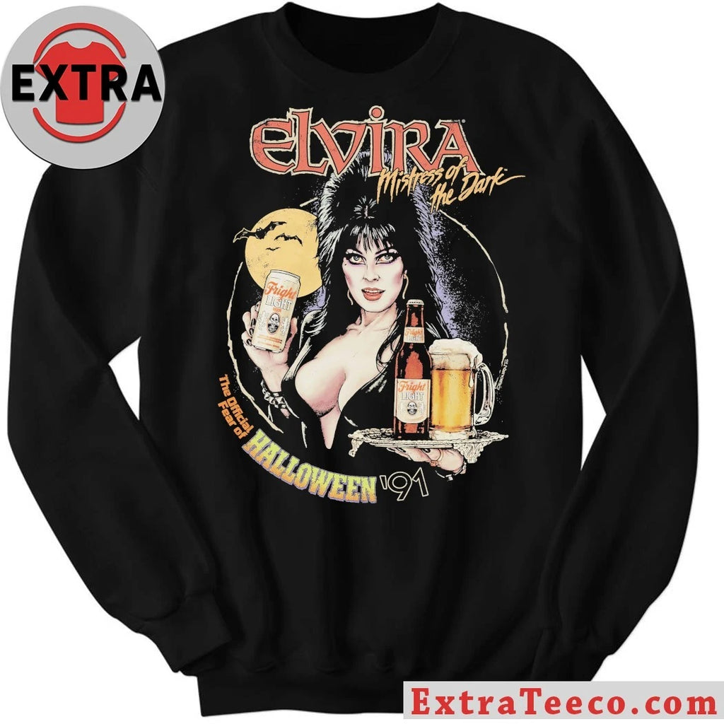 Nice Elvira Fright Light The Official Fear Of Halloween Shirt