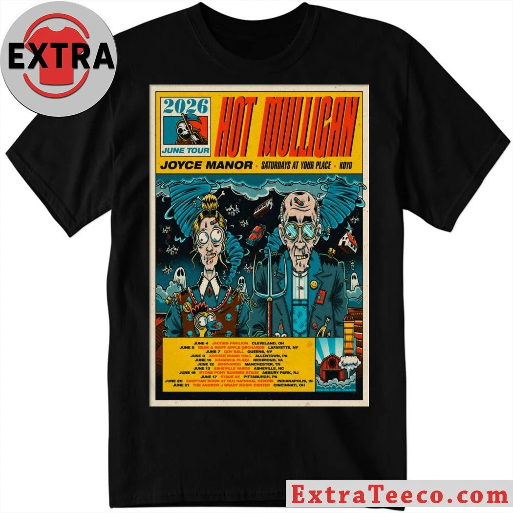 Nice Hot Mulligan Alternative Rock Tour 2026 Poster Shirt