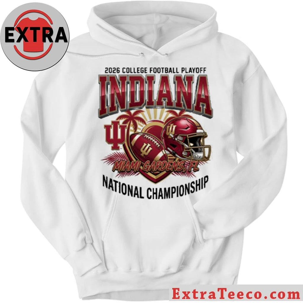 Nice Indiana 2026 College Football Playoff Miami Gardens Fl National Championship Helmet And Logo T-Shirt