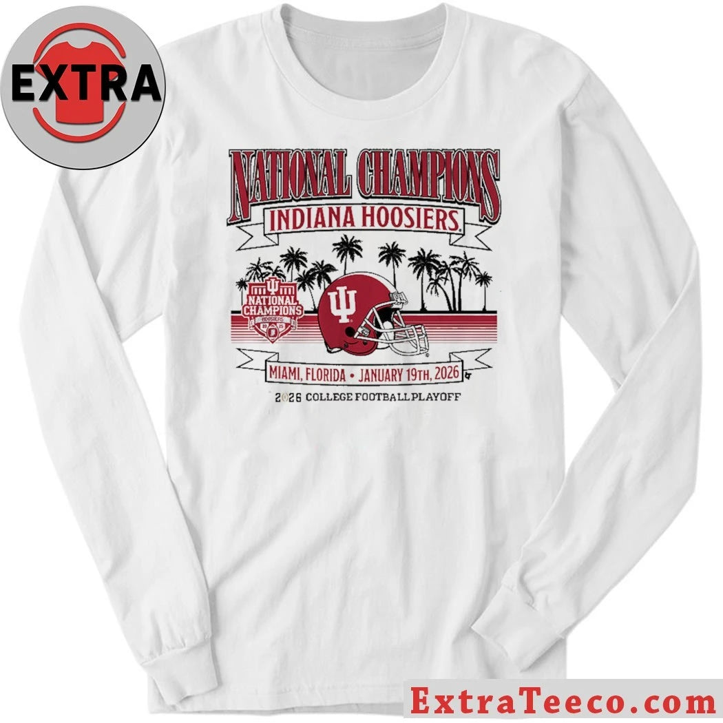 Nice Indiana Football 2025 CFP National Champions Local Helmet Shirt