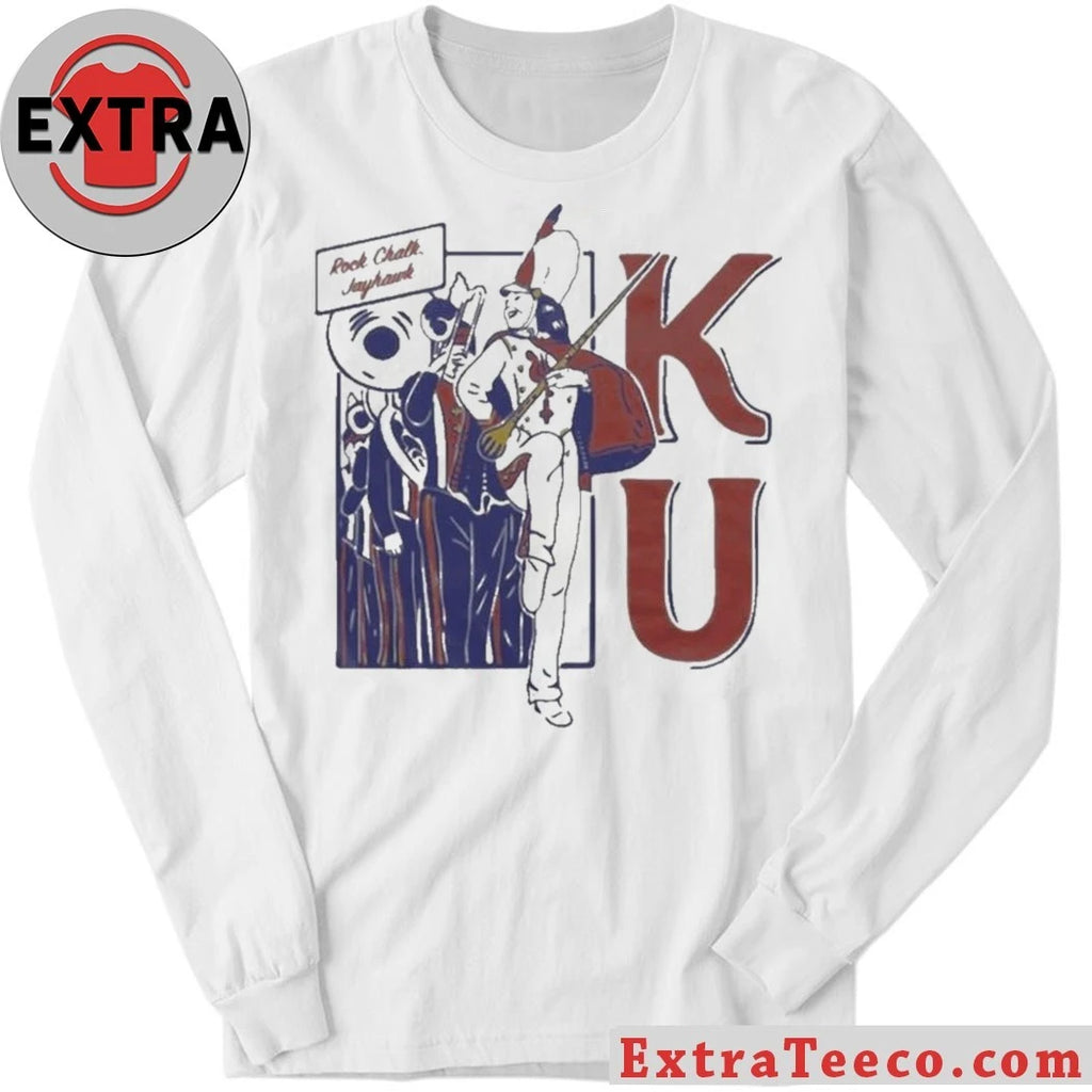Nice KU Marching Band Vintage White Shirt