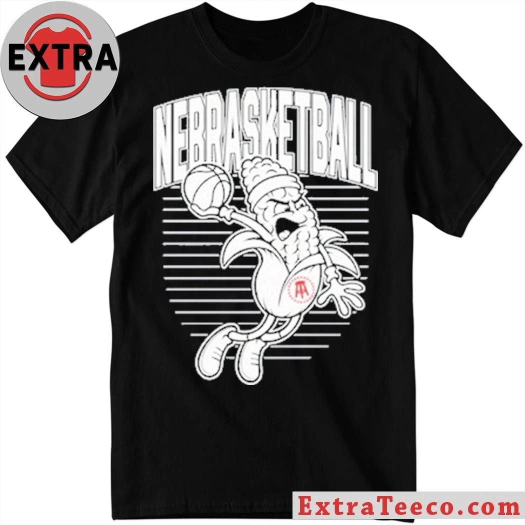 Nice Nebrasketball Corn The animated corn is playing basketball Pocket T-shirt