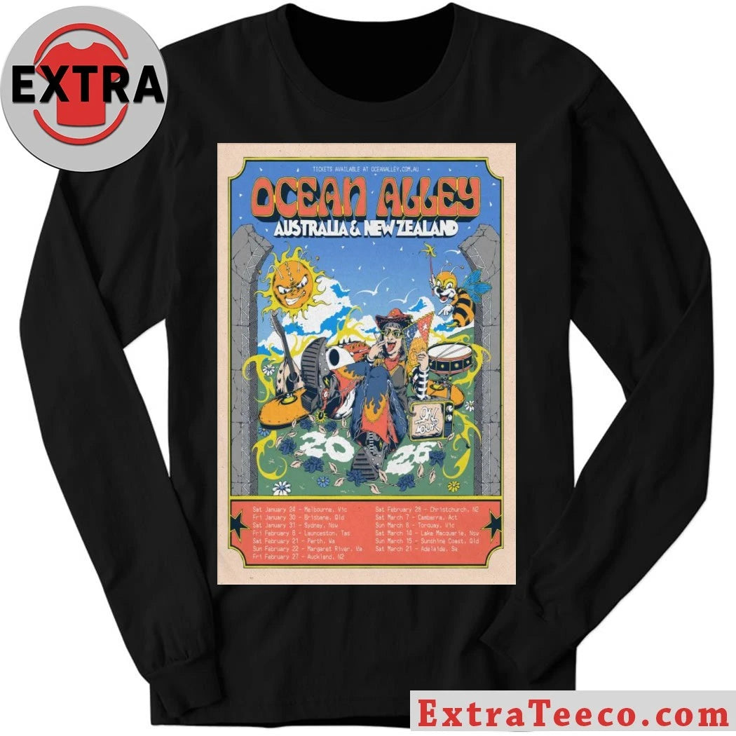 Nice Ocean Alley 2026 Tour AU And NZ Poster Shirt