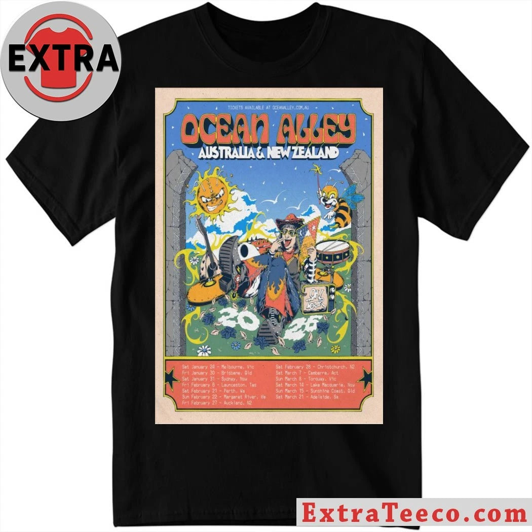 Nice Ocean Alley 2026 Tour AU And NZ Poster Shirt