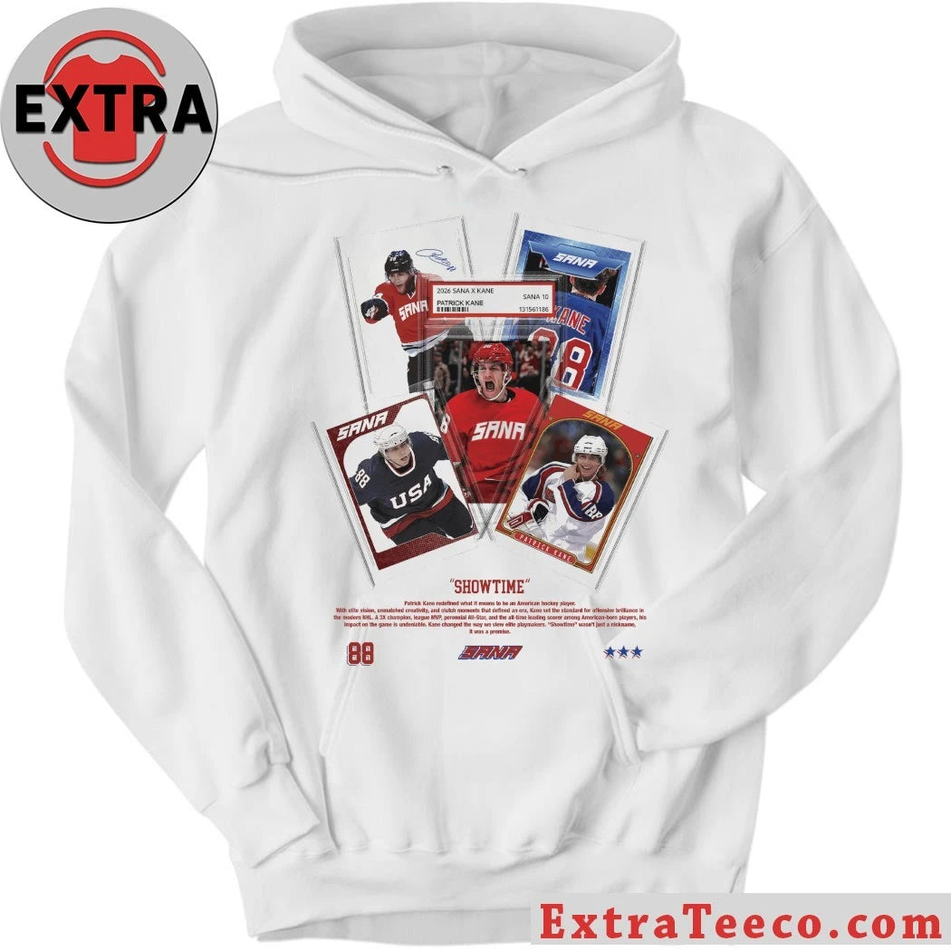 Nice Professional hockey player Patrick Kane trading card 2026 SANA X KANE T-Shirt