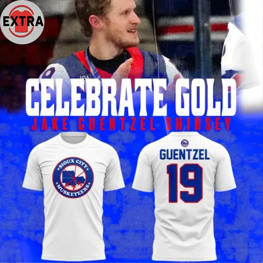 Nice Sioux City Musketeers Jake Guentzel Shirsey 2026 Logo Two Sided Shirt