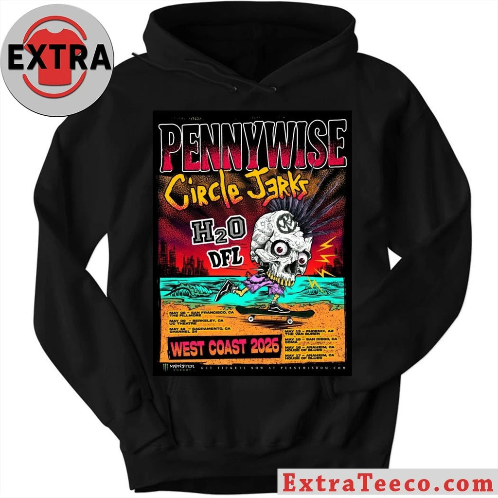 Nice The 2026 West Coast tour of legendary punk rock band Pennywise, featuring special guests Circle Jerks, H2O, and DFL Shirt