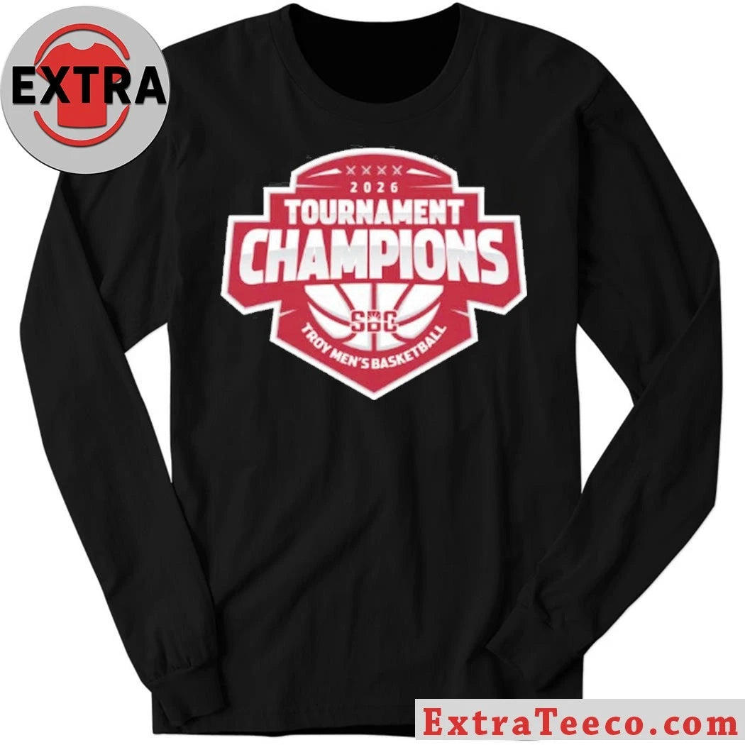 Nice Troy Trojans Champions 2026 Sun Belt Conference Men’s Basketball Tournament Logo Shirt