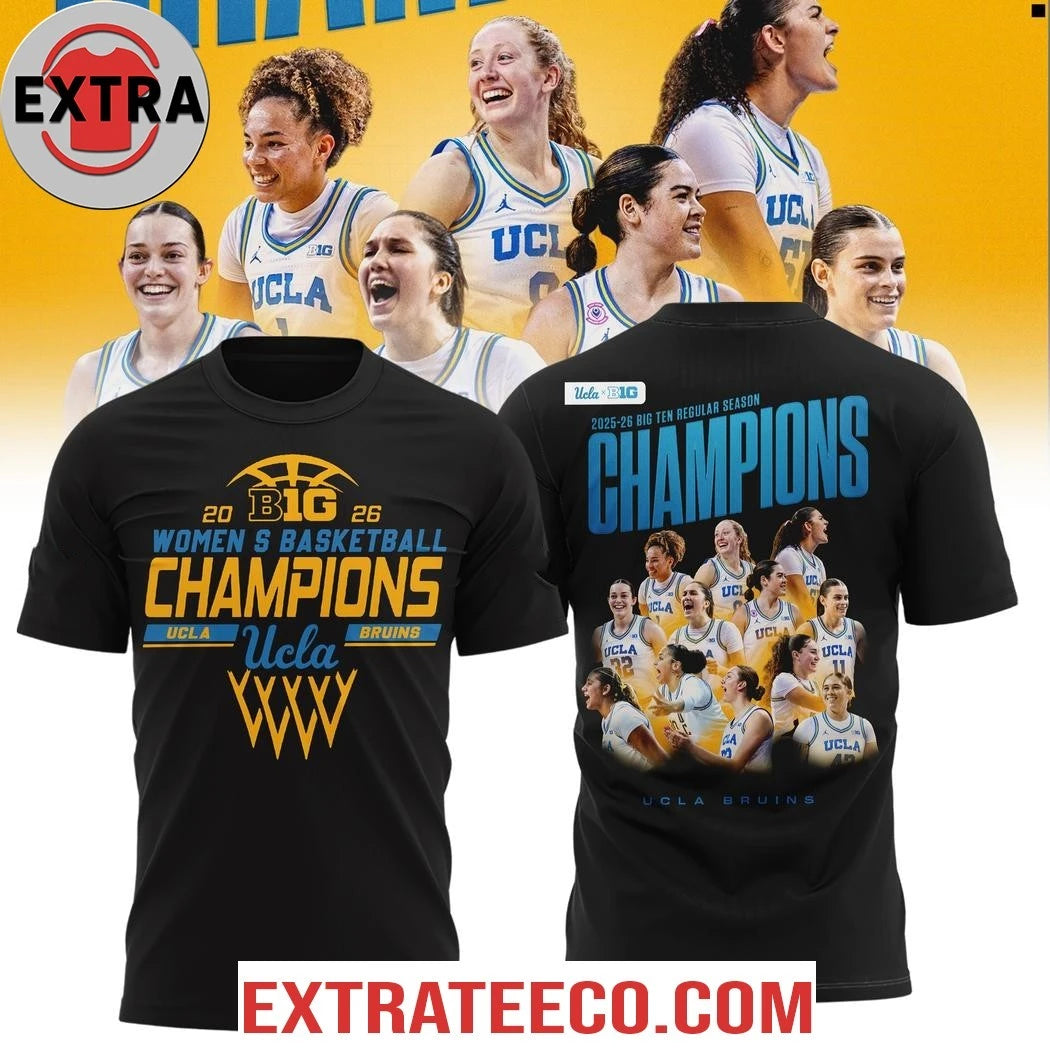 Nice UCLA Bruins Big Ten Women’s Basketball Champions 2026 Two Sided Hoodie Shirt