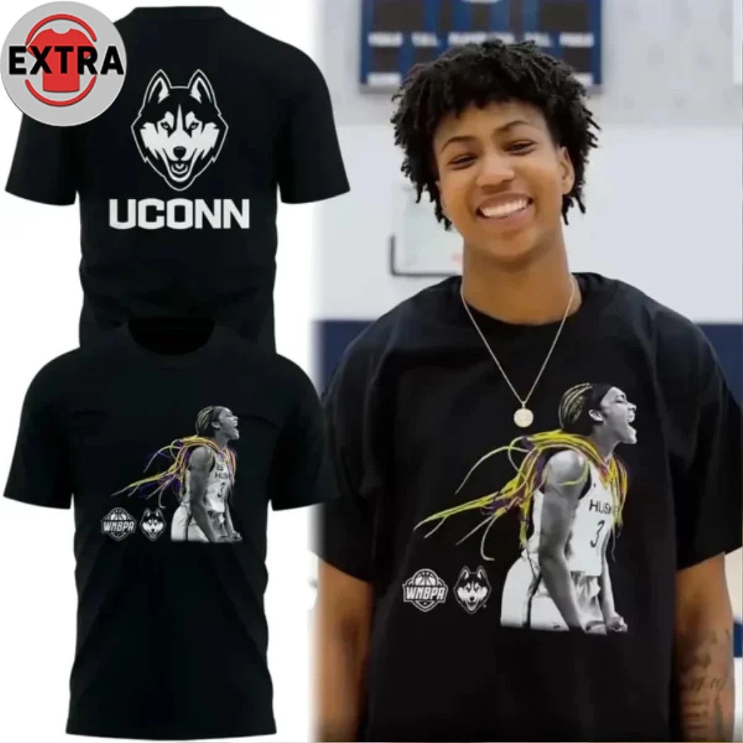 Nice UConn Huskies Aaliyah Edwards Black T-Shirt