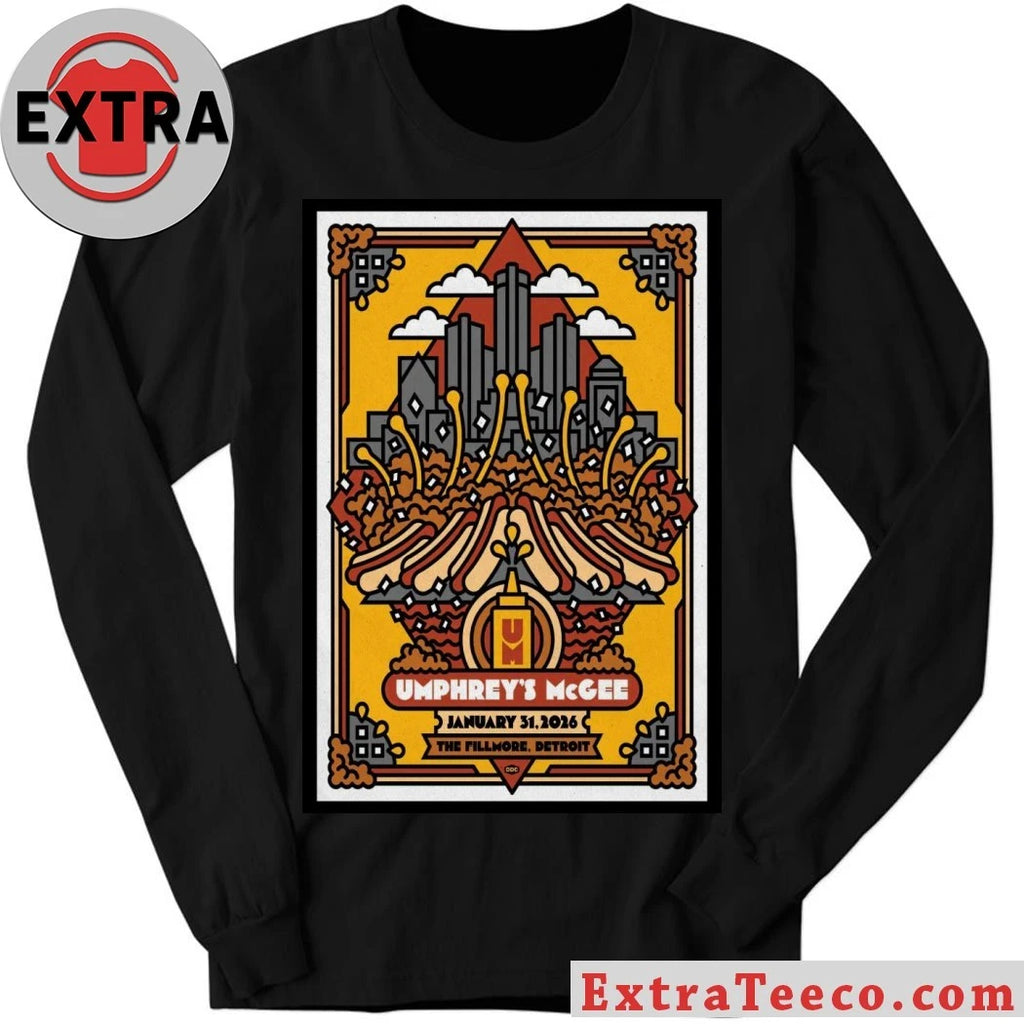 Nice Umphrey’s McGee The Fillmore Detroit January 31 2026 Concert Poster T-Shirt